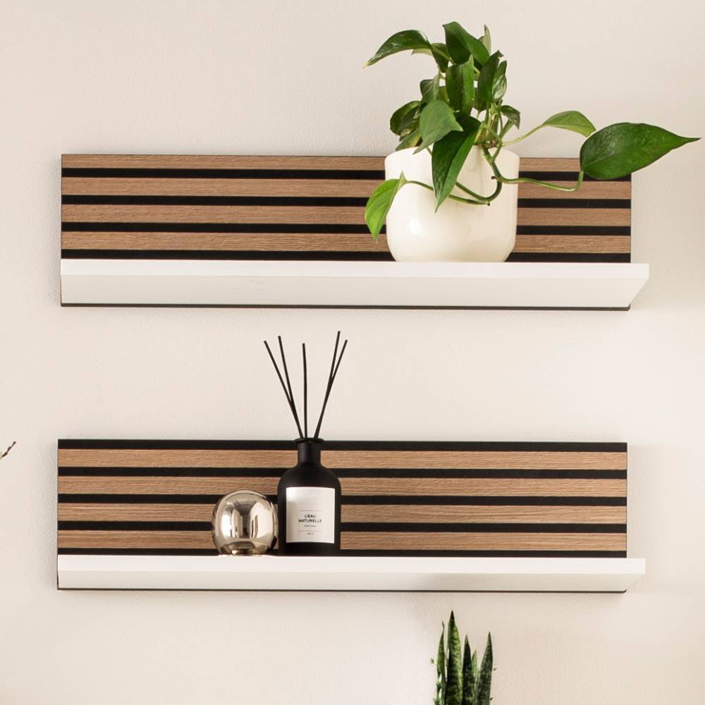 Wandboard Set Povendrid in Paneeloptik und Weiß matt (2er Set)