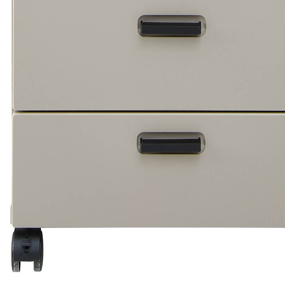 Schreibtischrollcontainer Junetega mit vier Schubladen 66 cm hoch