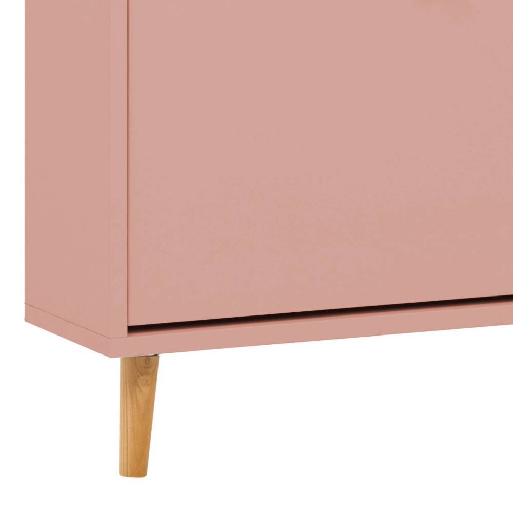 Garderobenschuhschrank Canpur in Apricot mit drei Schuhwalzen