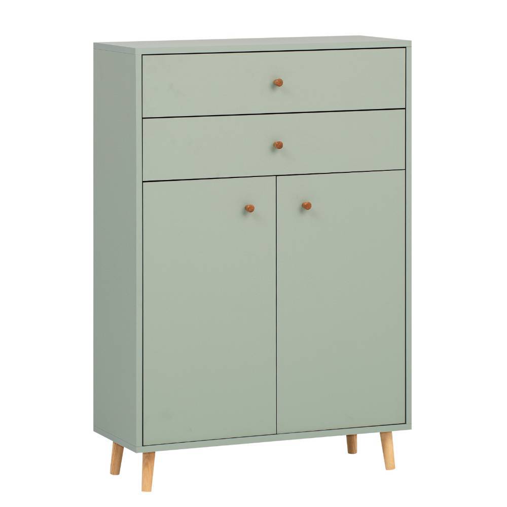 Badezimmerschrank Zytona im Skandi Design mit zwei Schubladen