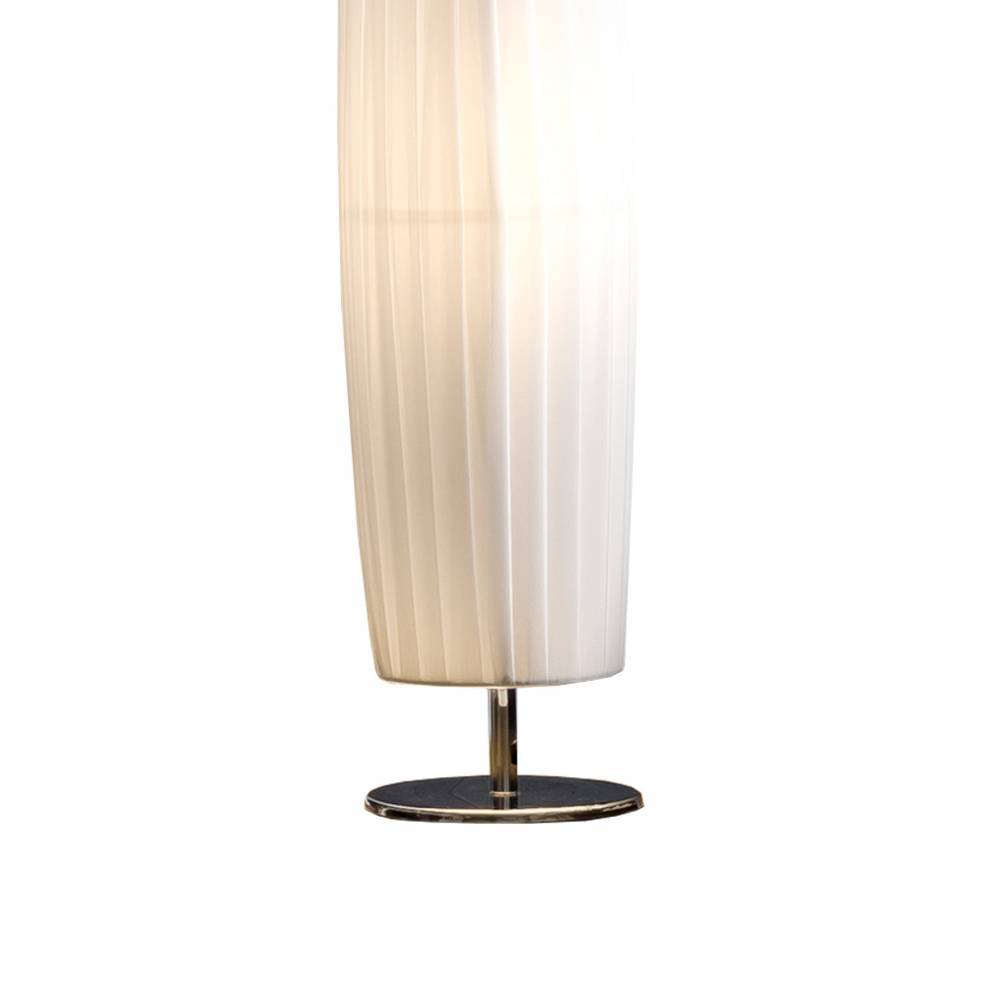 Retrostil Tischlampe Jaytagro in Weiß und Chromfarben
