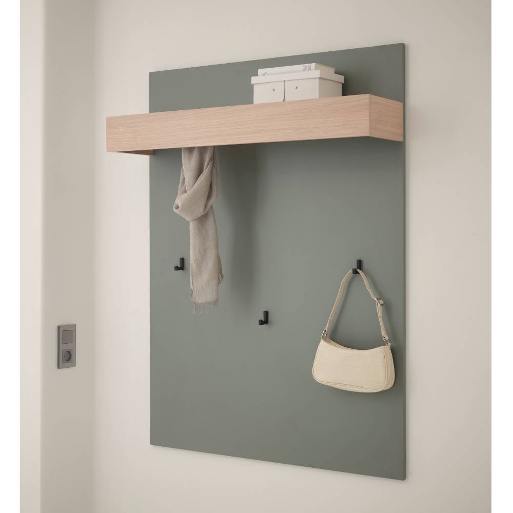 Wandgarderobe Ulfava in Graugrün melaminbeschichtet
