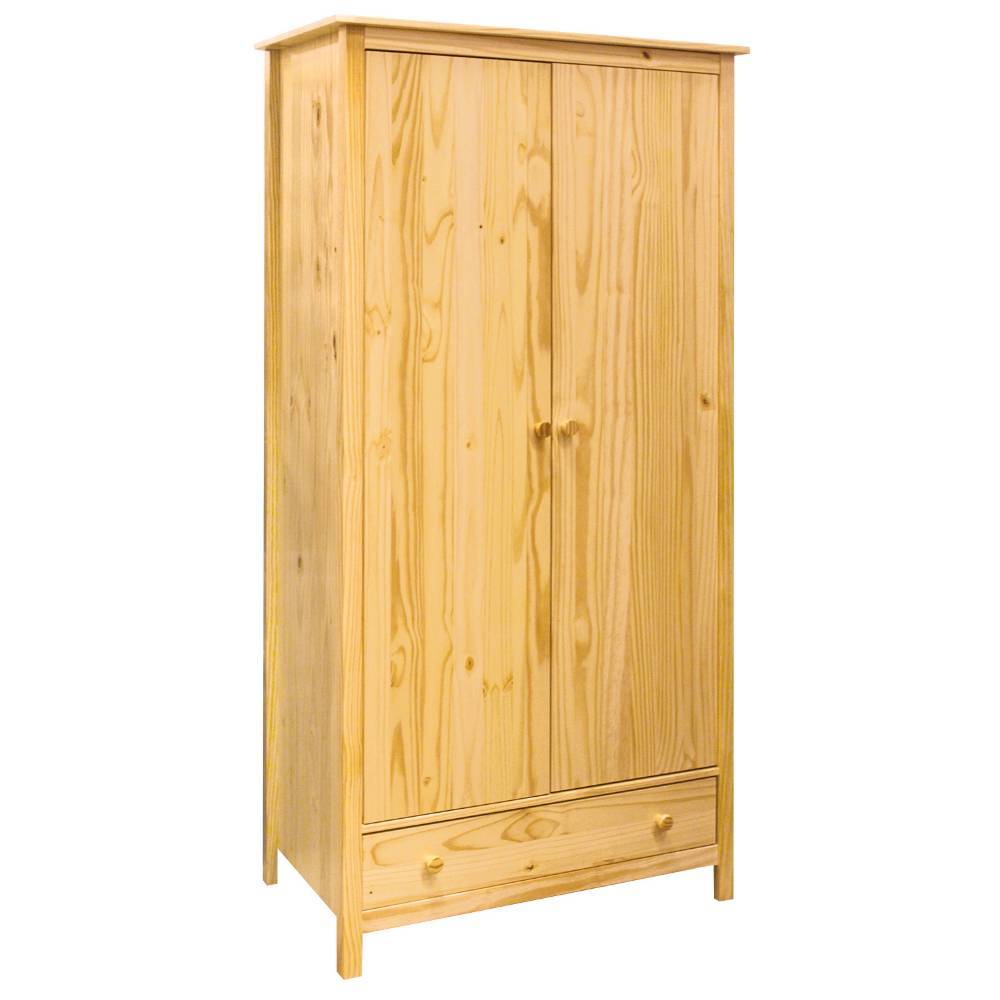 Kleiderschrank Tine aus Kiefer Massivholz mit einer Schublade