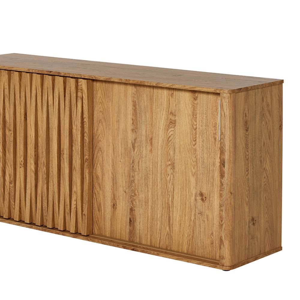 Sideboard Mosca mit Schiebetüren in Eichefarben