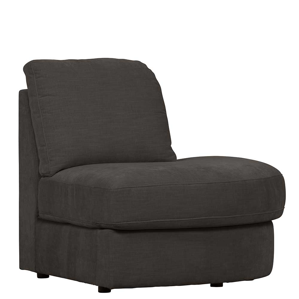 Modulsofa Abschluss Element rechts Trois in Anthrazit 93 cm breit