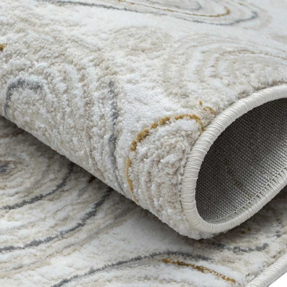 Moderner Struktur Teppich Vernazza in Cremefarben und Beige