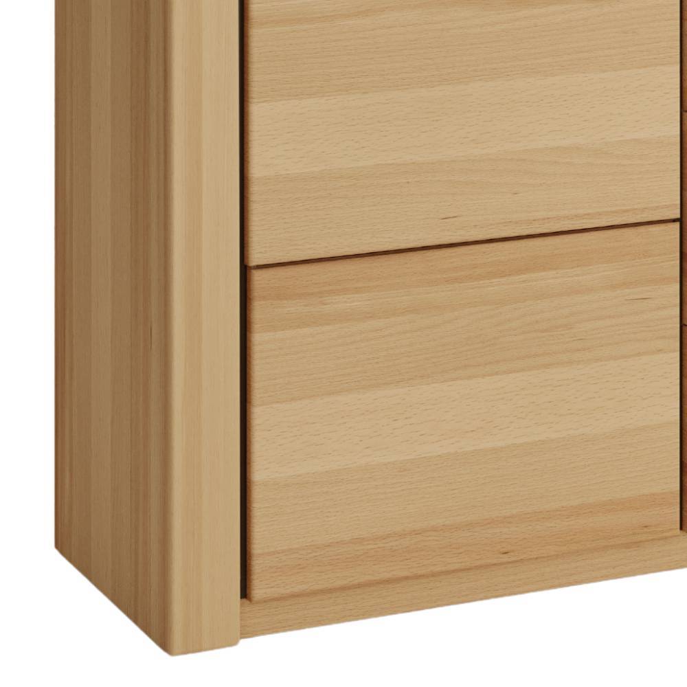 Sideboard Zella in Kernbuchefarben mit Drehtüren