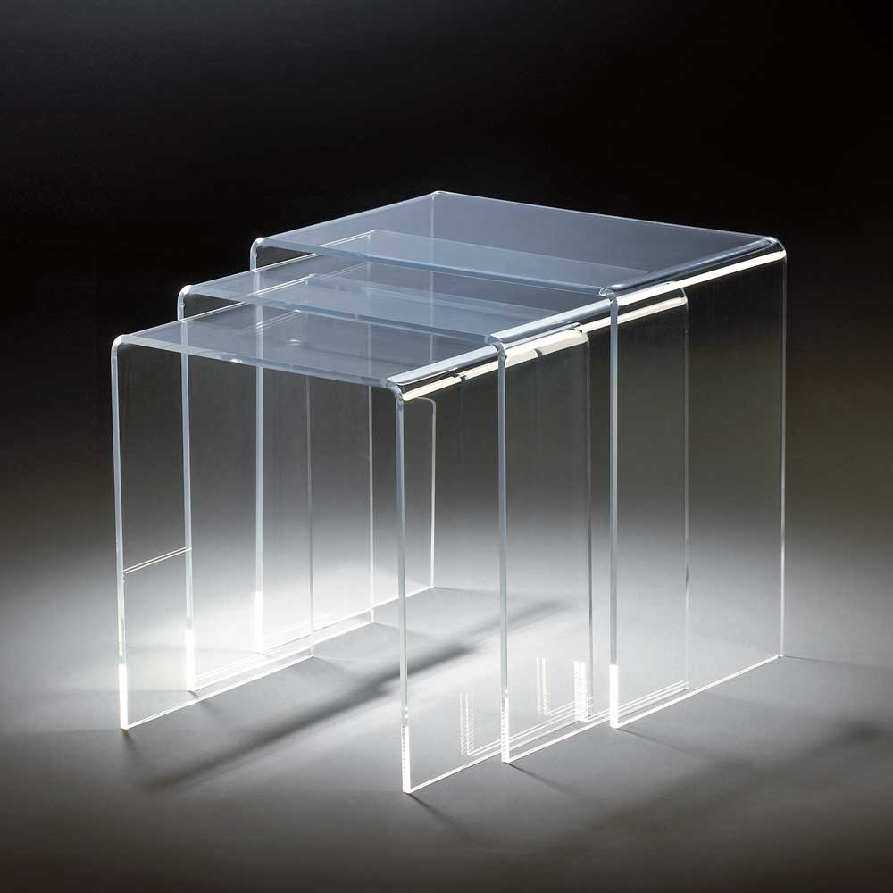 Dreisatztisch Wislama aus Acrylglas modern (dreiteilig)