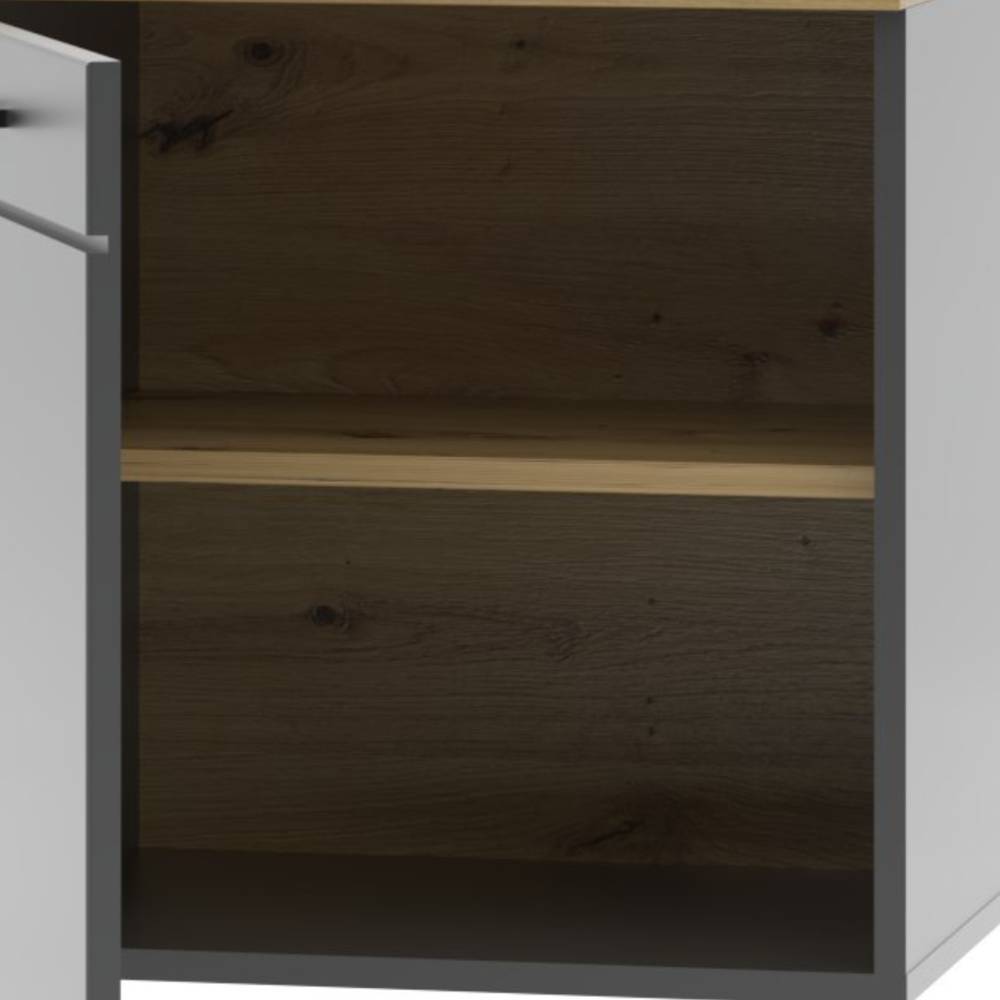 Hängeschrank Yarisis in Dunkelgrau mit Drehtür