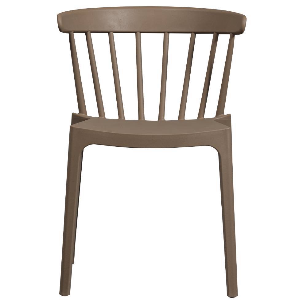 Stapelstuhl Eleenia in Cappuccino aus Kunststoff (2er Set)