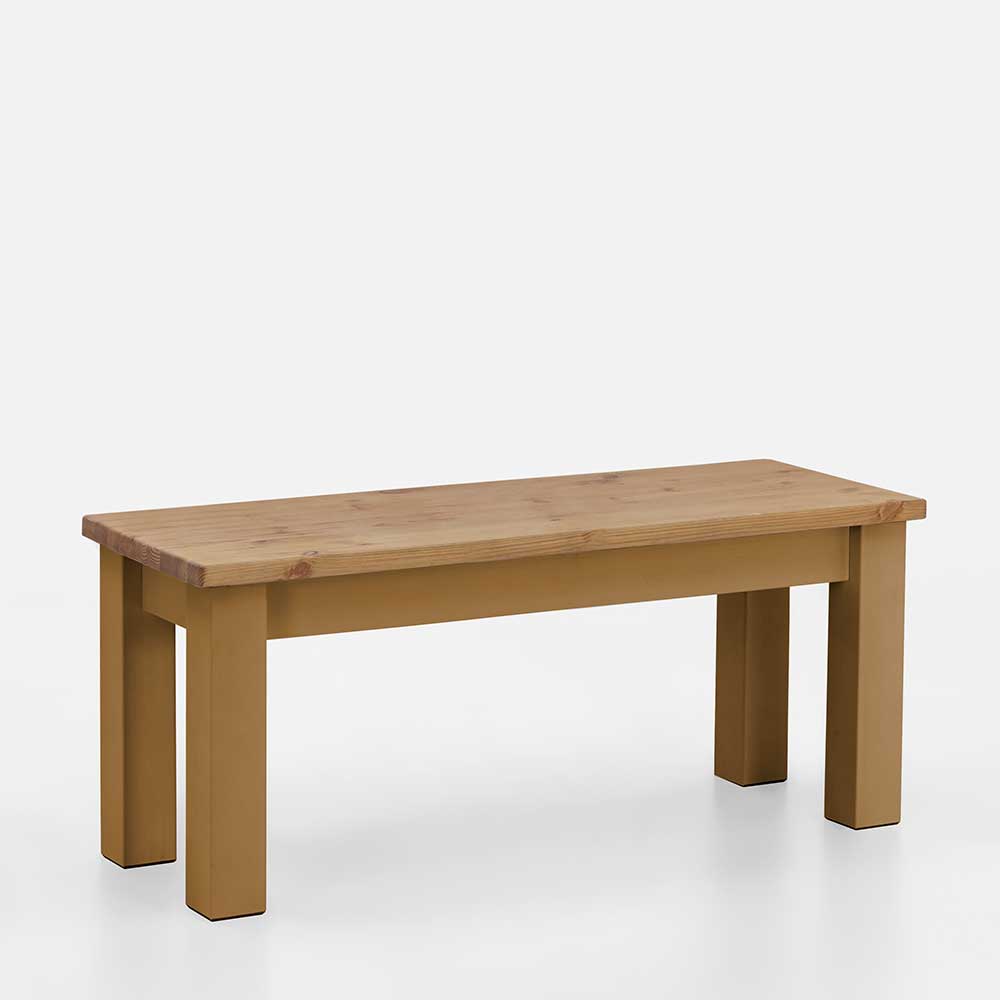 Holzbank Stiva im Landhausstil aus Kiefer Massivholz