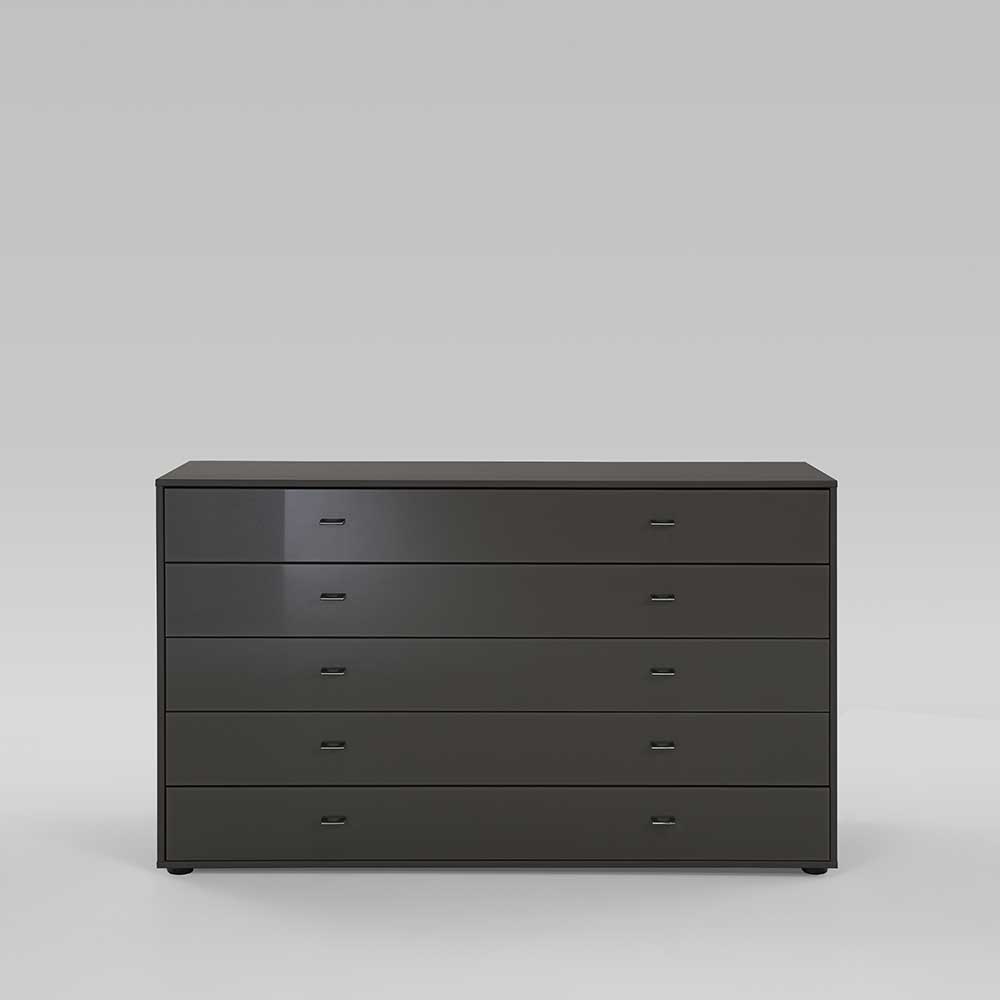 Sideboard Ivalin in Grau Braun mit Schubladen