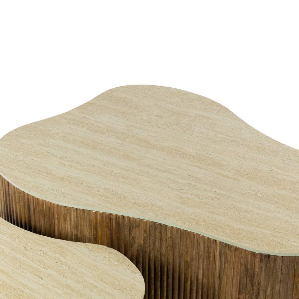 Designercouchtische Nongo 41 cm hoch in organischer Form (zweiteilig)