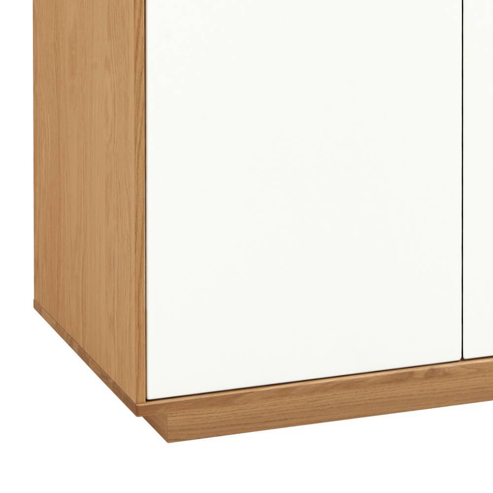 Mehrzweckschrank Nikolas in Weiß und Eiche Bianco