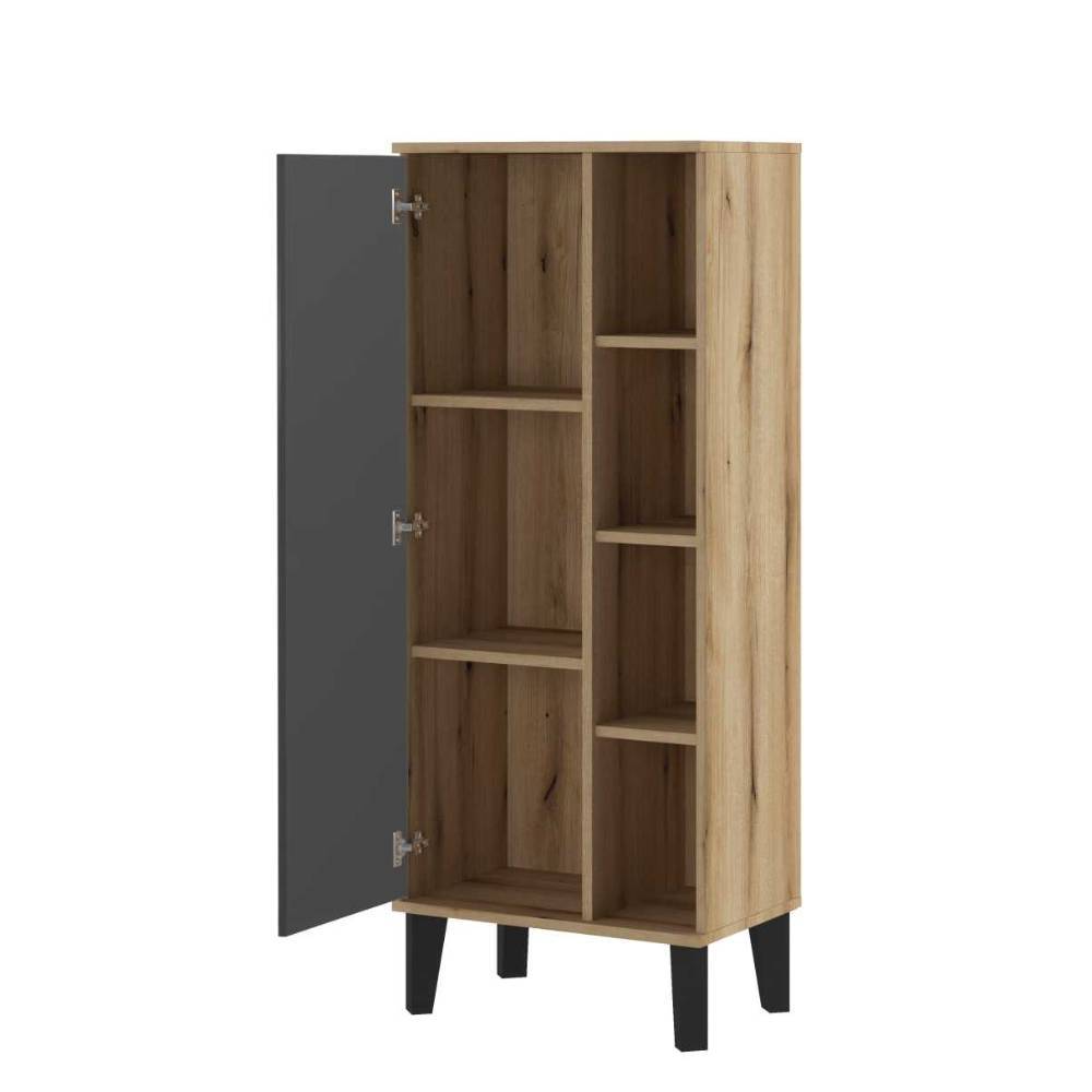 Modernes Badezimmermöbel Set Pattinos 33 cm tief mit LED Beleuchtung (fünfteilig)