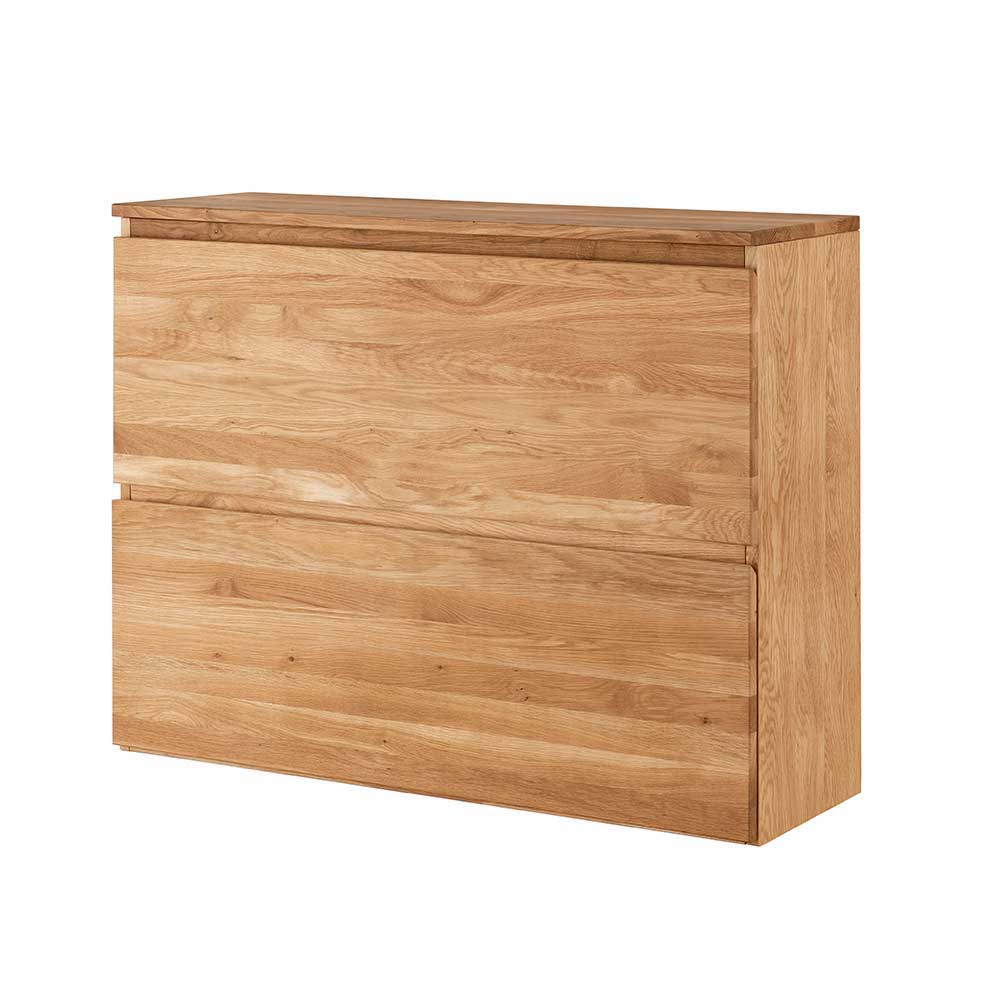 Garderobenprogramm Nietran aus Asteiche Massivholz mit Schuhschrank (vierteilig)