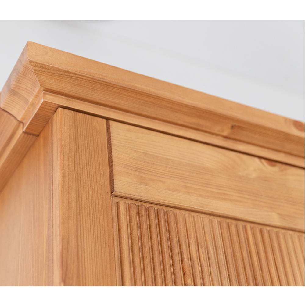 Kleiderschrank Massivholz Juwan aus Kiefer Massivholz in Eichefarben