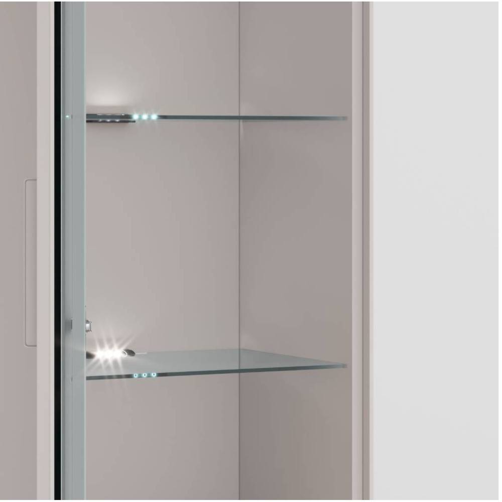 Stauraumvitrine Fortlanda mit Glastür 197 cm hoch