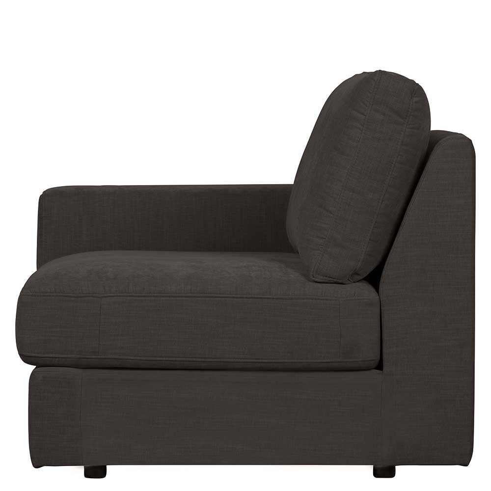Modul Sofa Lehne links Trois in Anthrazit 115 cm breit