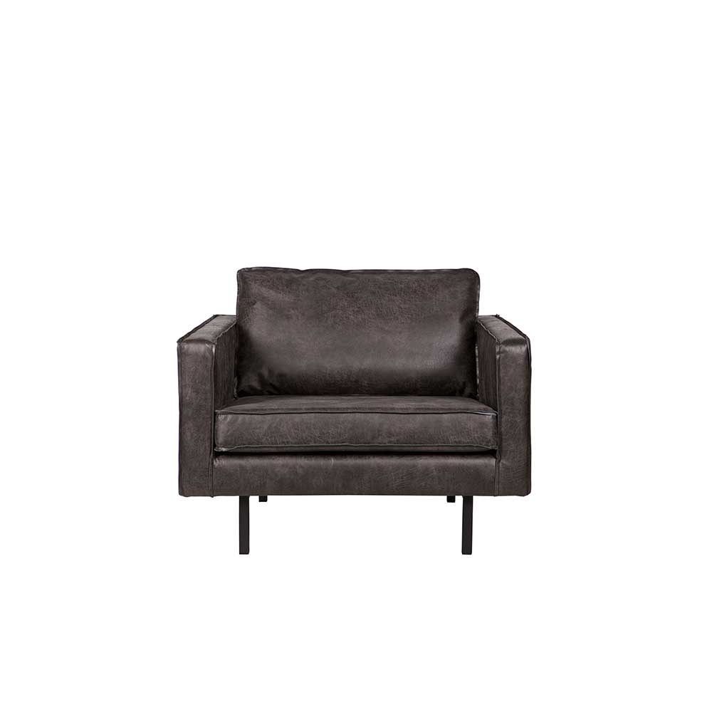 Sessel Brunca in Schwarz recycling Leder