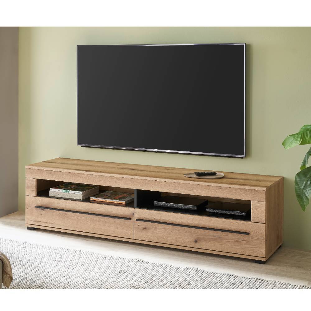 Wohnzimmer Anbauwand Cemutra in modernem Design 270 cm breit (vierteilig)