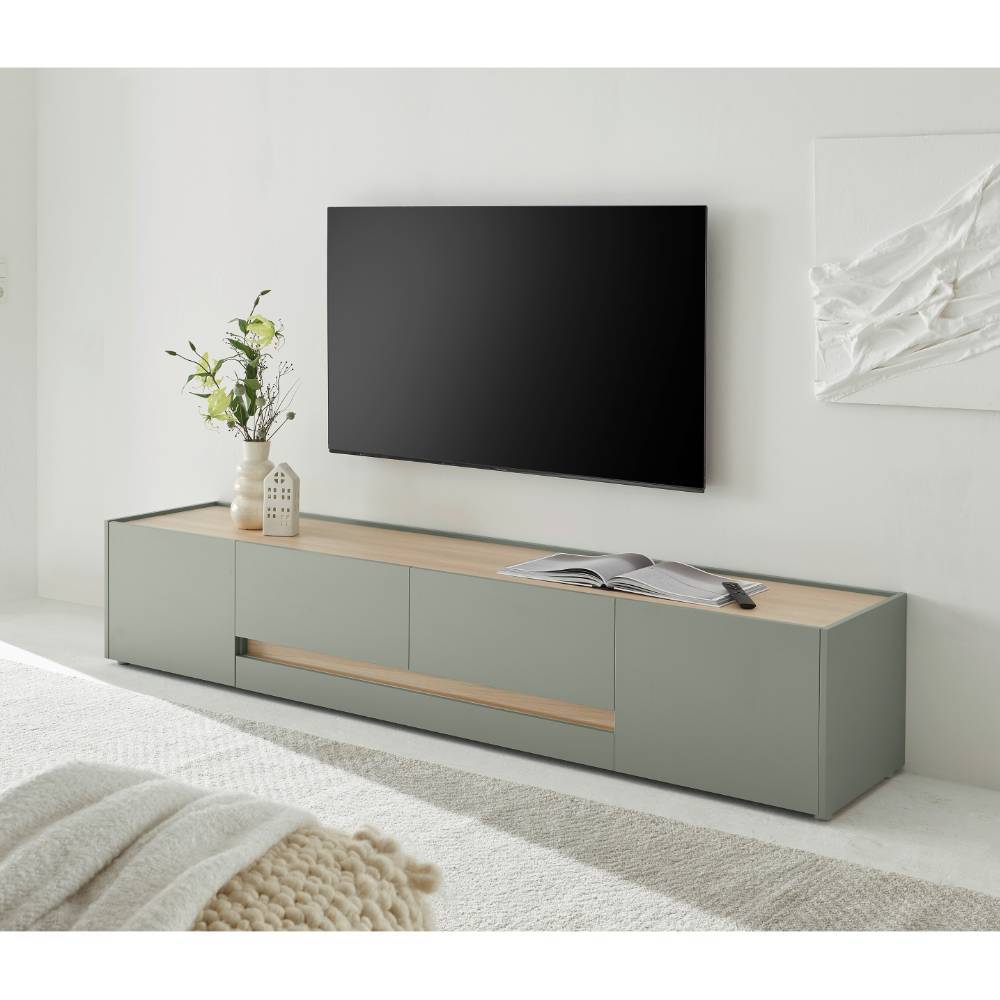 Fernsehlowboard Ulfava in Graugrün 223 cm breit