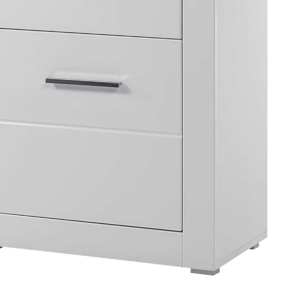 Kleines Highboard Triango in Weiß Hochglanz 65 cm breit