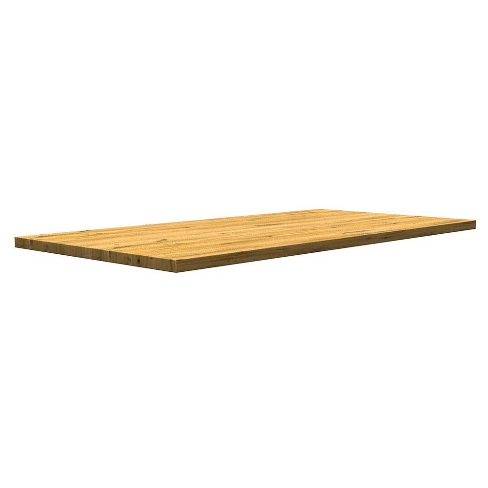 Tisch Massivholz Eiche Calcalero mit Säulengestell und Bodenplatte
