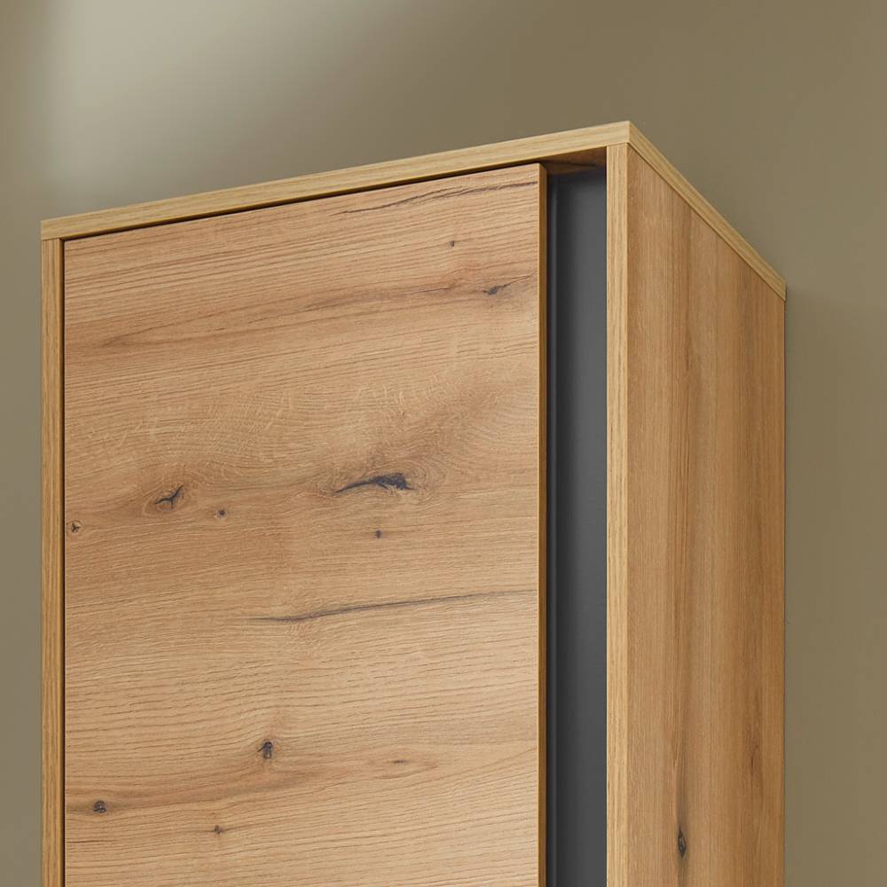 Schuhschrank Castilla in Wildeichefarben 200 cm hoch