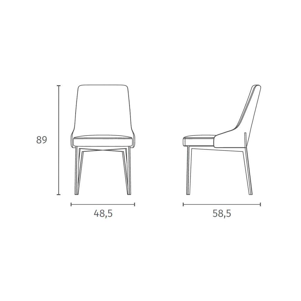 Essstuhl Andradan in Beige aus Webstoff (4er Set)