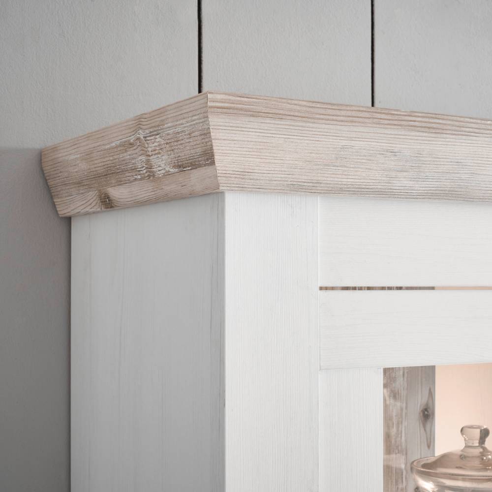 Küchen Hängeschrank Flurencina im Landhausstil mit Glastüren