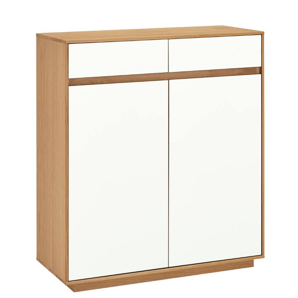 Flurschrank Nikolas in Weiß und Eiche Bianco