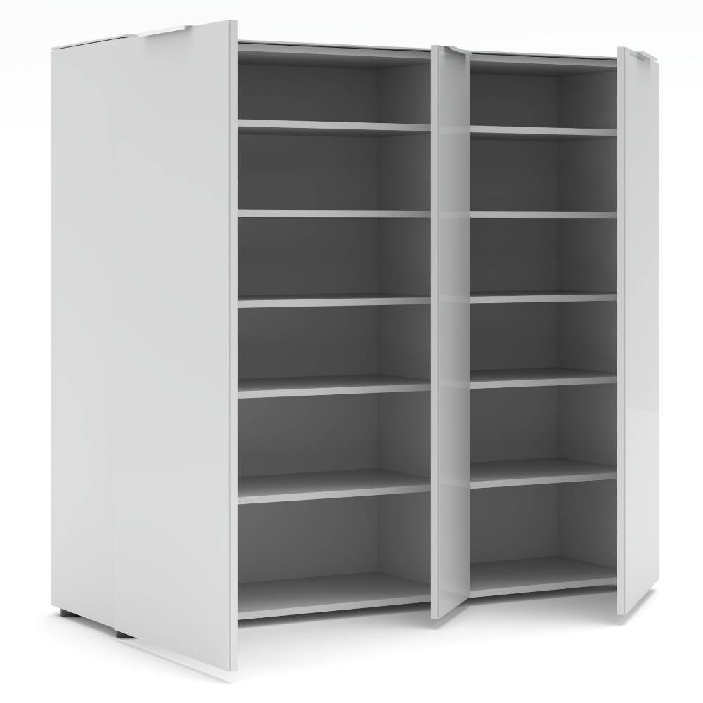 Highboard Pandoro mit Drehtüren und Metallgriffen