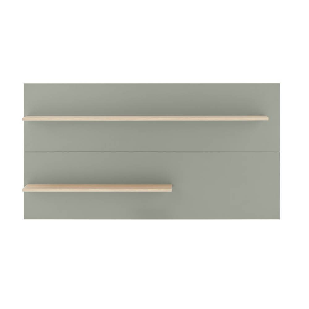 Wandregal Ulfava mit Rückwand in Graugrün