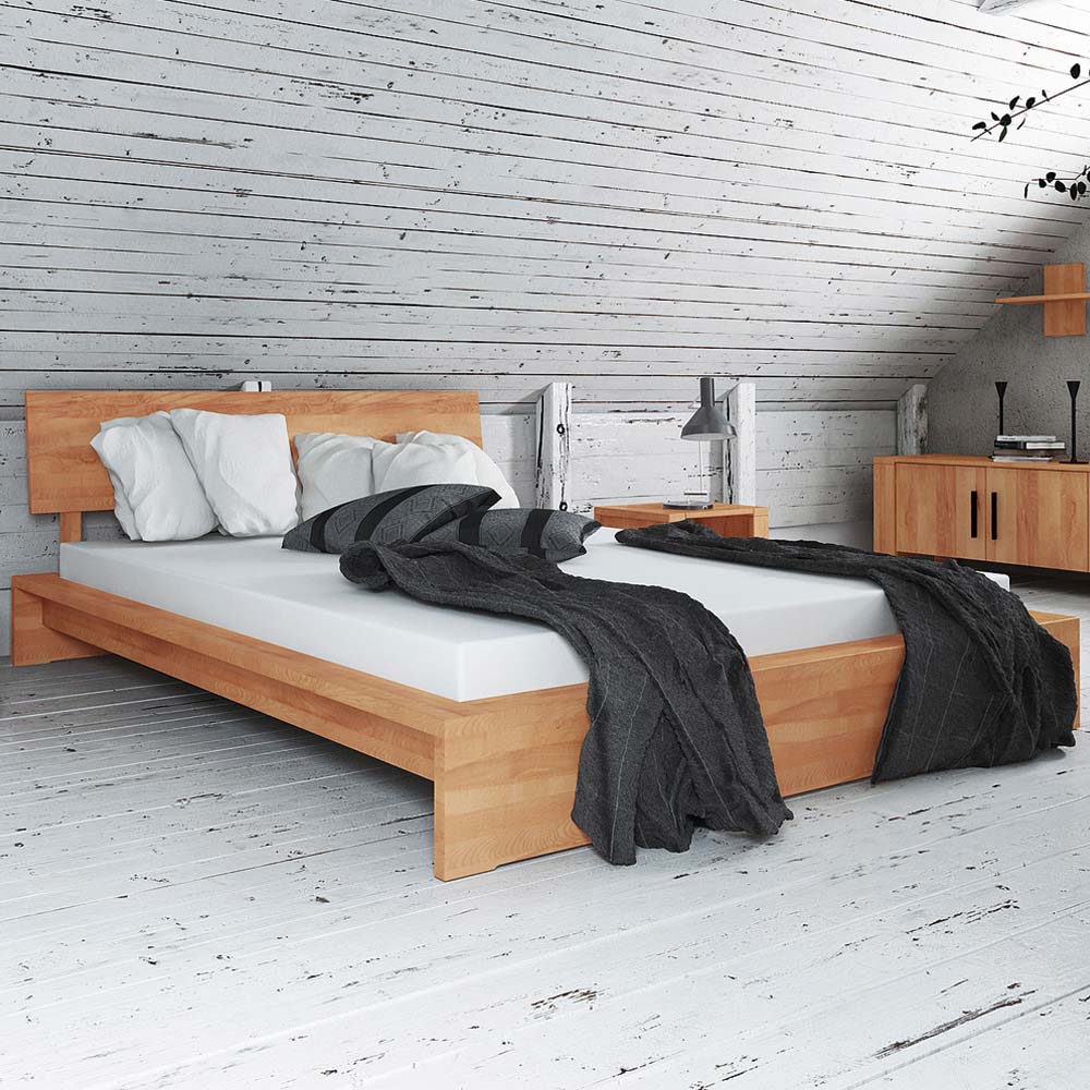 Massivholz Futonbett Moronia aus Kernbuche geölt