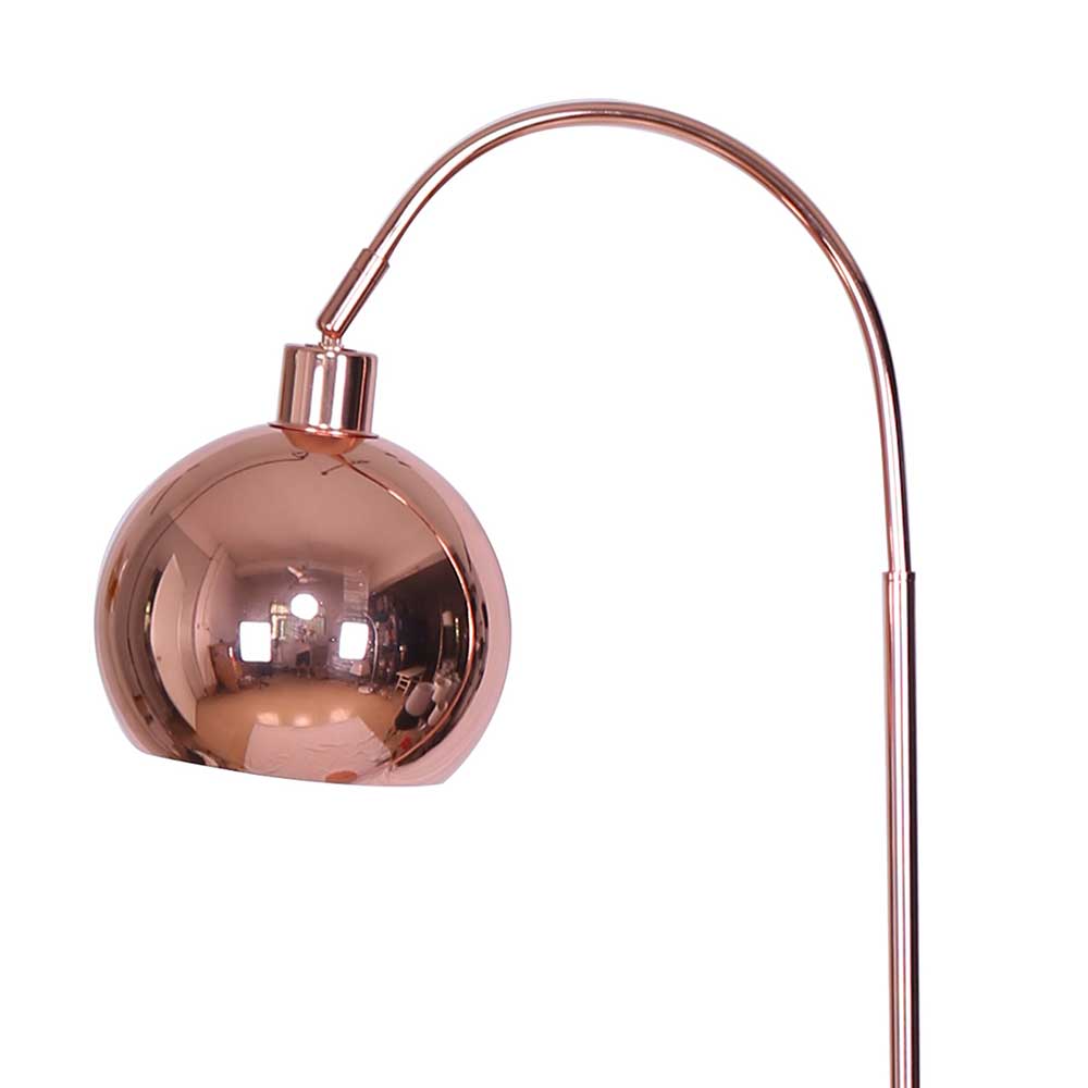 Retro Stehlampe Vagos in Kupferfarben aus Metall