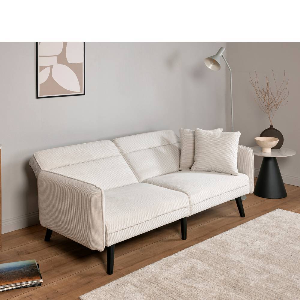 Funktionssofa Segradon aus Cord mit Rücken Klappmechanik