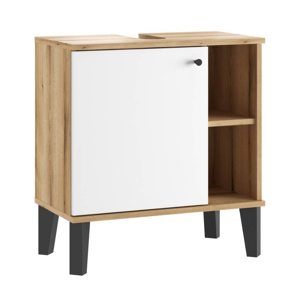 Badezimmermöbel Set Zyret 190 cm hoch und 33 cm tief (dreiteilig)