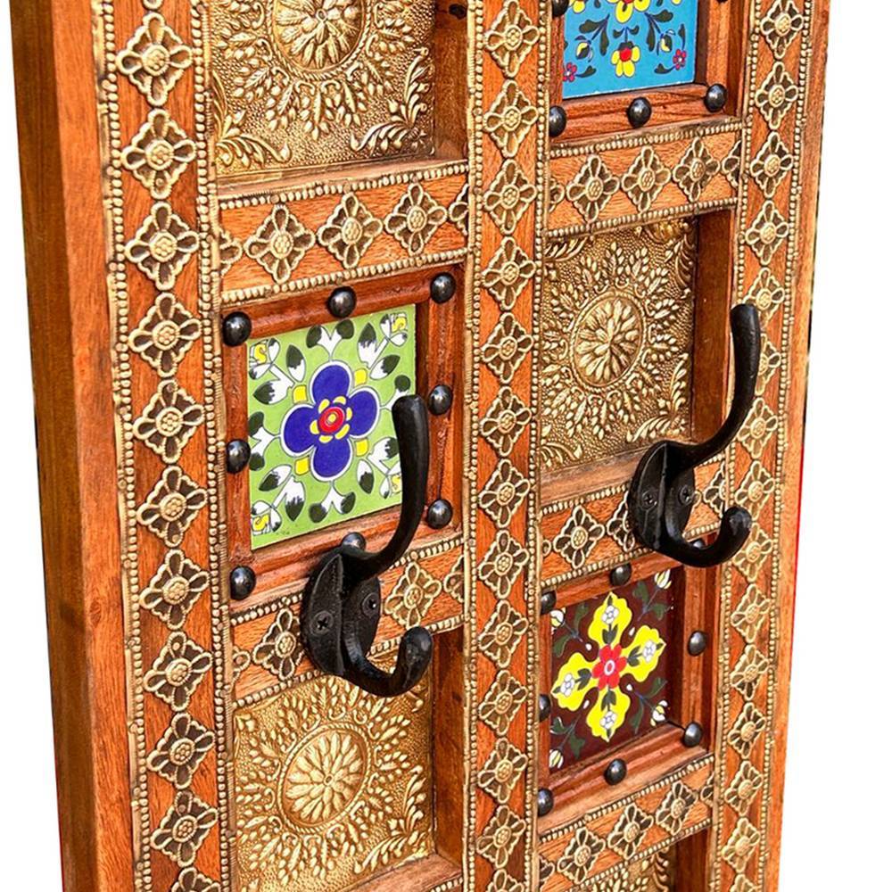 Wandgarderobe Legancio handgearbeitet mit 3 Kleiderhaken