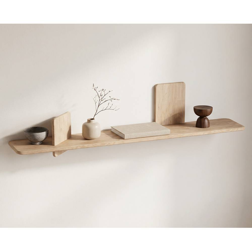 Massivholz Wandboard Castlon gebleicht in Eiche hell