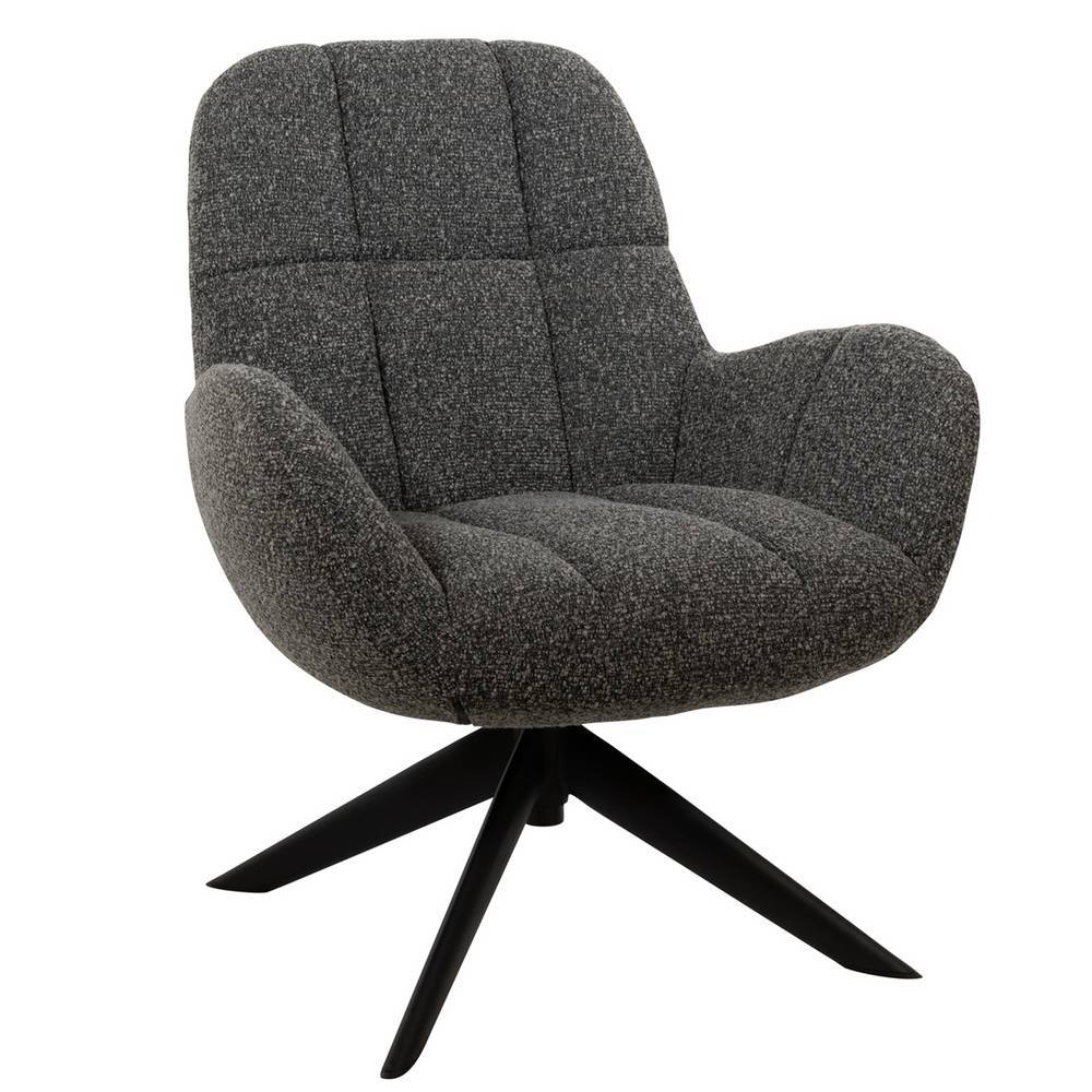 Polstersessel Tribial drehbar aus Boucle Stoff