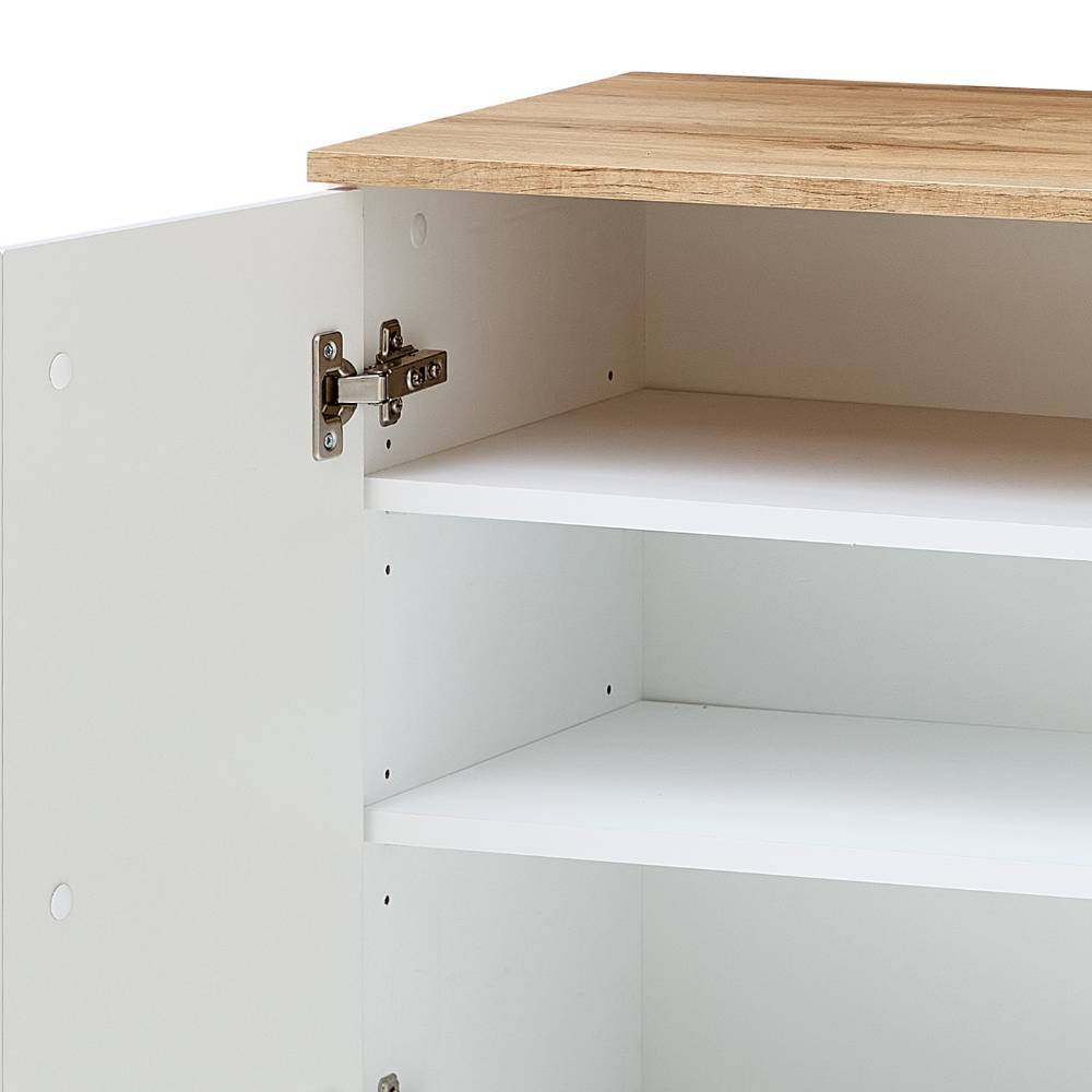 Highboard Alamo 135 cm breit mit drei offenen Fächern