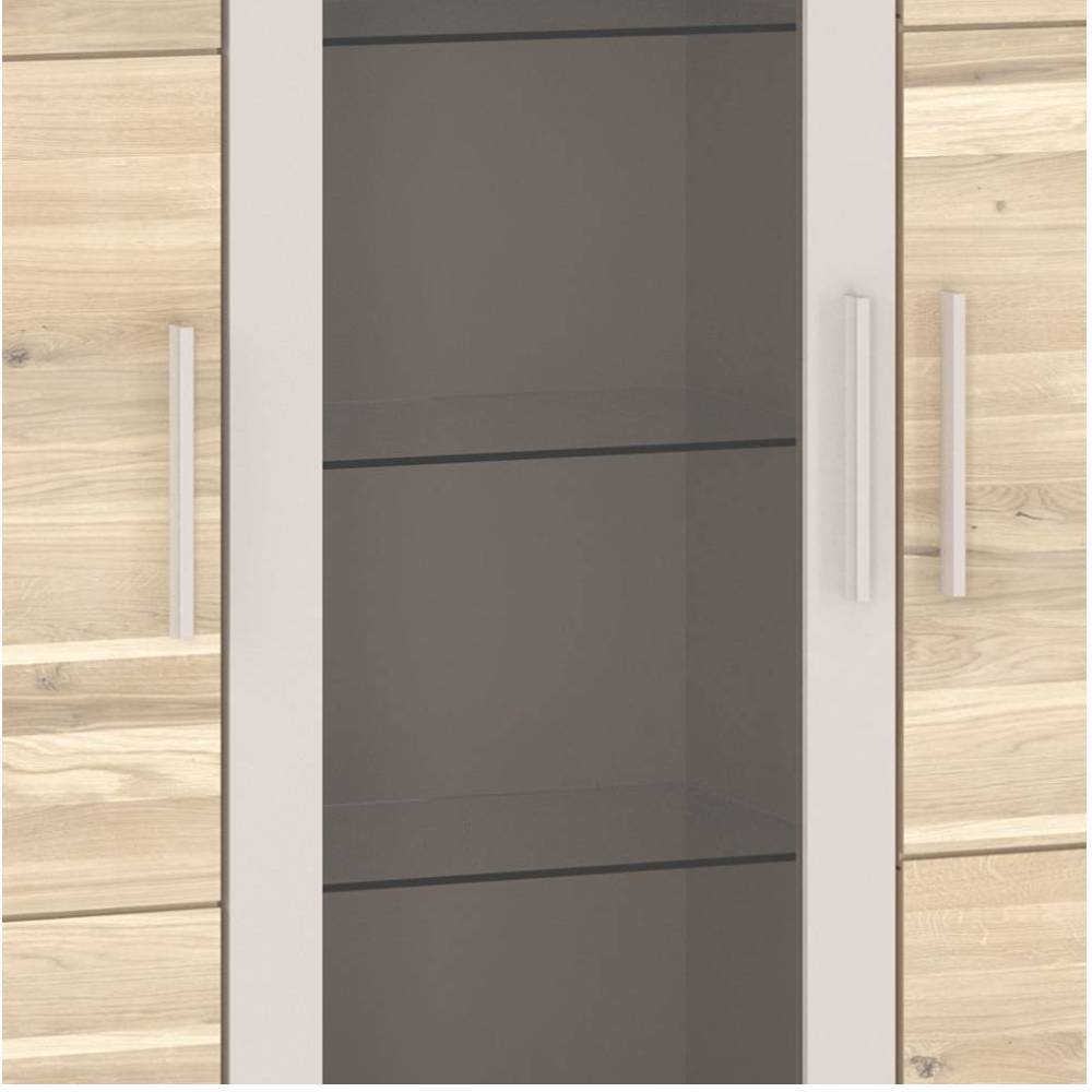 Wohnzimmervitrine Fortlanda mit drei Glasböden in modernem Design