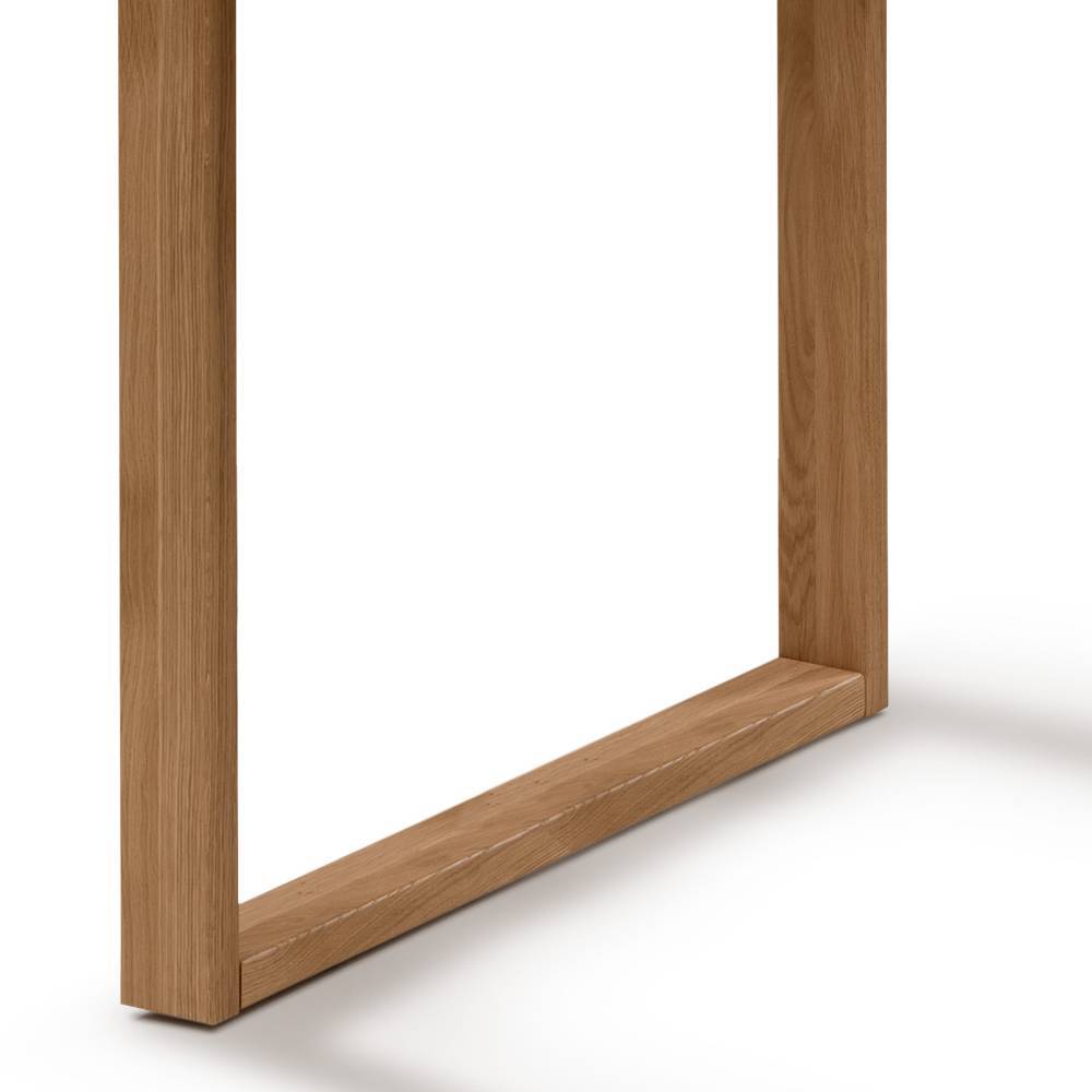 Massivholztisch Samluca mit Bügelgestell aus Eiche Massivholz