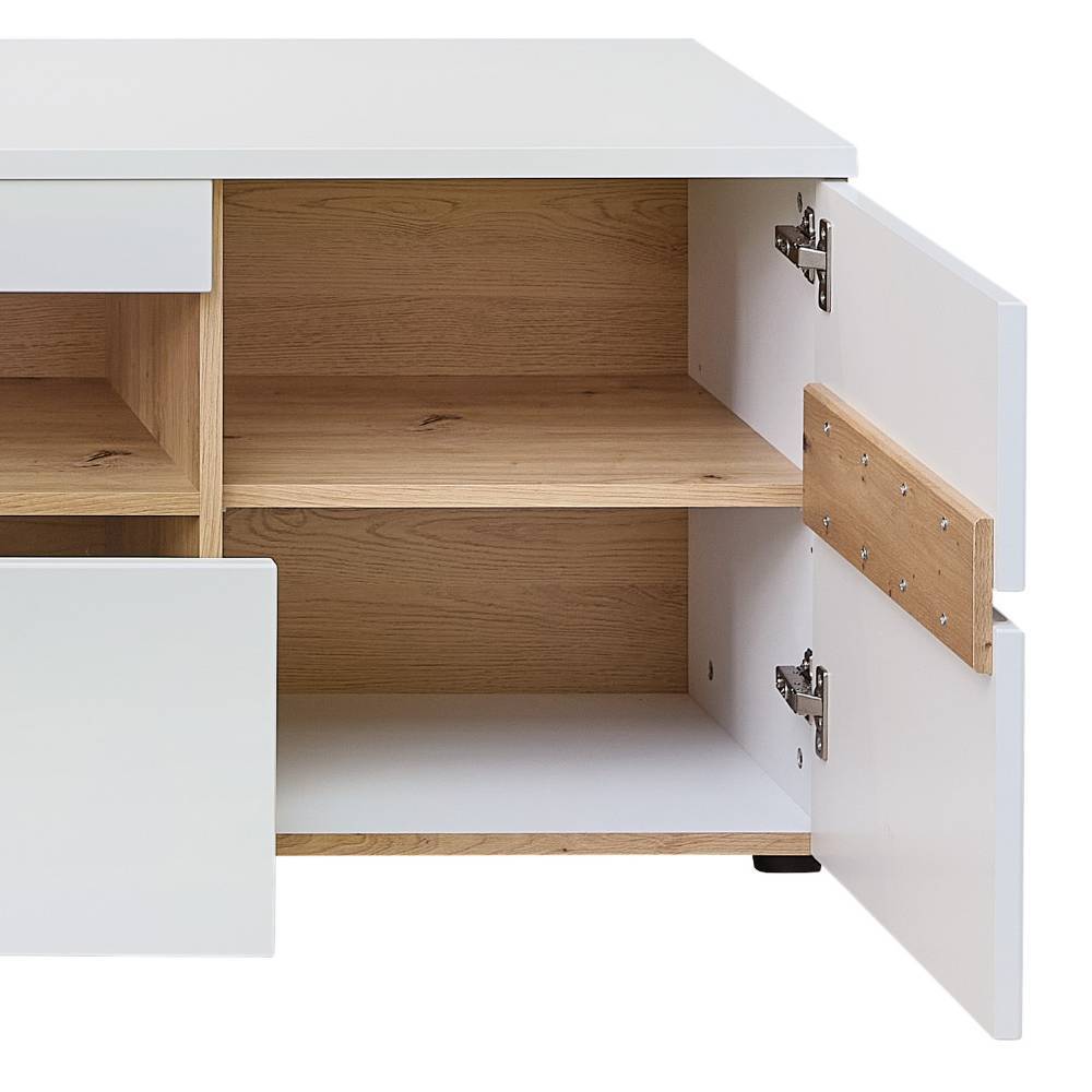 TV Board Mariocavo in modernem Design mit einem offenen Gerätefach