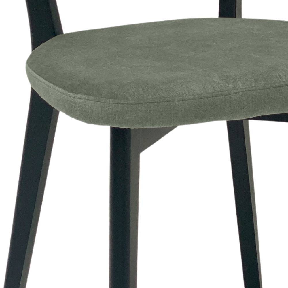Küchenstuhl Amano aus Webstoff mit Gestell aus Massivholz (2er Set)