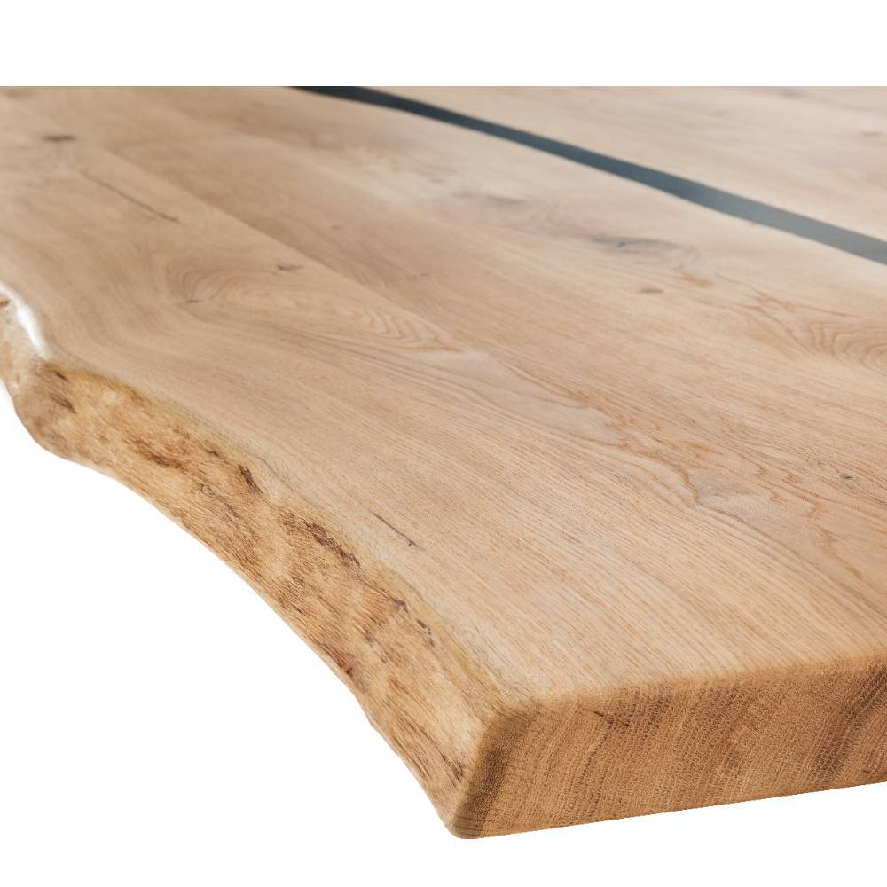 Esszimmer Tisch Viladeo aus Wildeiche Massivholz & Metall im Industrie Stil