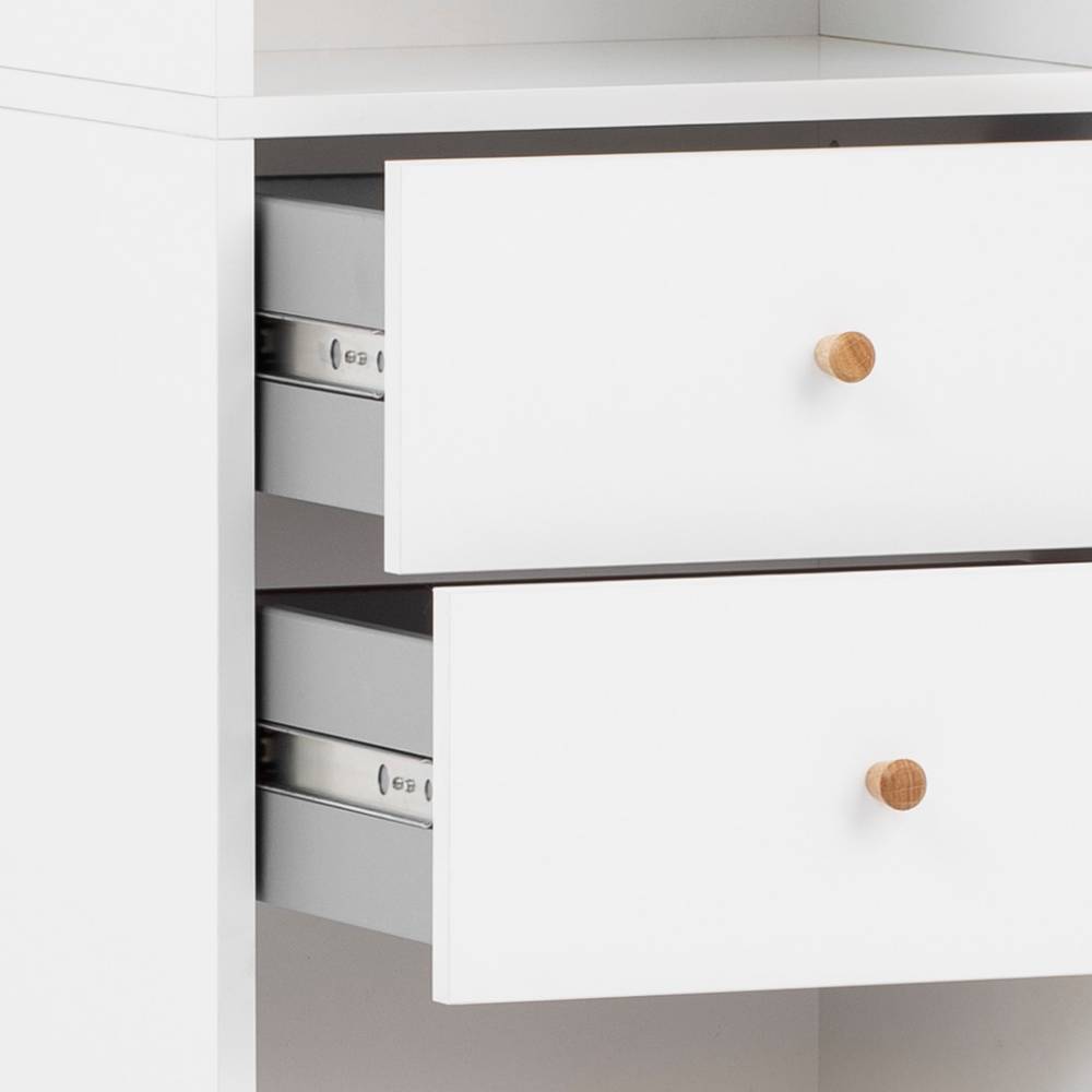 Badezimmer Hochschrank Linz 178 cm hoch mit zwei offenen Fächern