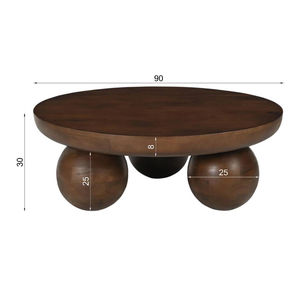 Salontisch Iloca in modernem Design - Dunkelbraun