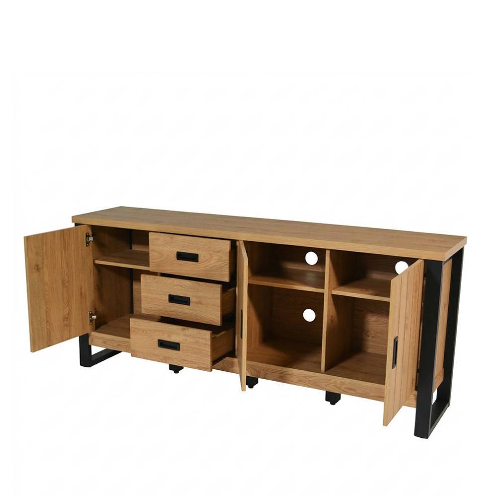 Wohnzimmer Kommode Precio in Holzoptik foliert 174 cm breit